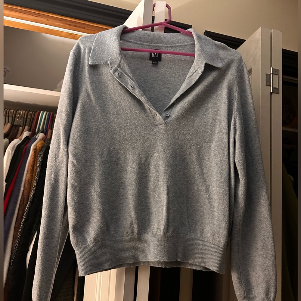 Women’s Gap long sleeve sweater, baby blue, size S/M.